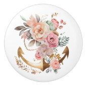 Strand Wasserfarbe der Ankerküste Keramikknauf (Vorderseite)