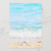 Strand-Wasserfarben-Menü Menükarte (Rückseite)