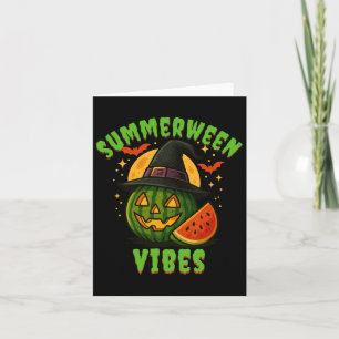 Strand Wassermelone Summerween-Stimmung Hexe Hallo Karte