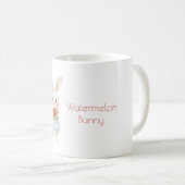 Strand Wassermelonen Hase Kaffeetasse (VorderseiteRechts)