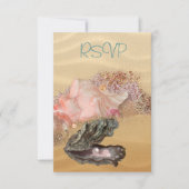 Strand Wedding Sandy Shore RSVP Karte (Vorderseite)