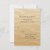 Strand Wedding Sandy Shore RSVP Karte (Rückseite)