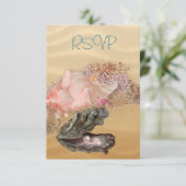 Strand Wedding Sandy Shore RSVP Karte (Stehend Vorderseite)