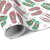 Strand-Weihnachten drehen Reinfälle um Geschenkpapier (Rolleneckpunkt)