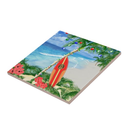 Strand-Weihnachten Fliese (Seite)