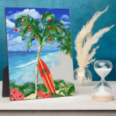 Strand-Weihnachten Fotoplatte (Seite)