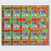 Strand-Weihnachten Geschenkpapier (Flach)