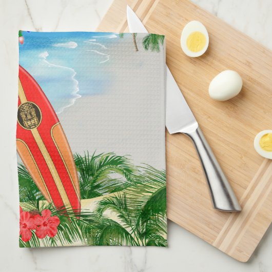 Strand-Weihnachten Geschirrtuch (Viertel Falte)