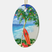 Strand-Weihnachten Keramikornament (Links)
