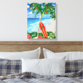 Strand-Weihnachten Leinwanddruck (Insitu (Schlafzimmer))