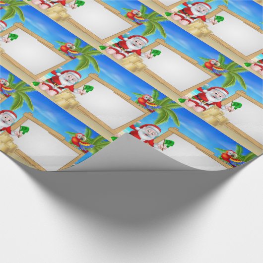 Strand-Weihnachten Sankt Geschenkpapier (Ecke)