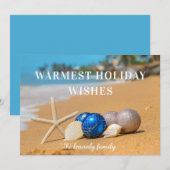 Strand-Weihnachts-Feiertagskarte Feiertagskarte (Vorne/Hinten)