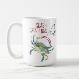 Strand-Weihnachts-Krebs-Kaffeetassen Kaffeetasse