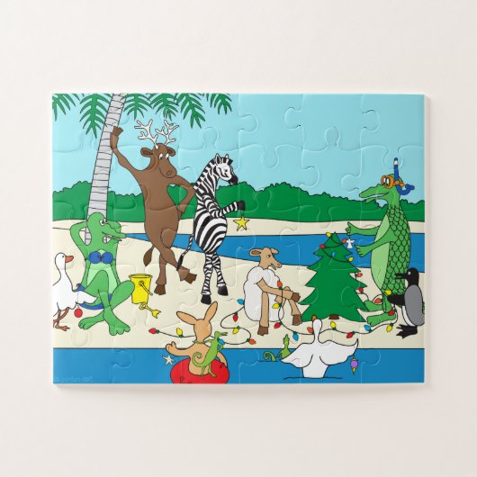 Strand-Weihnachts-Puzzle Puzzle (Horizontal)