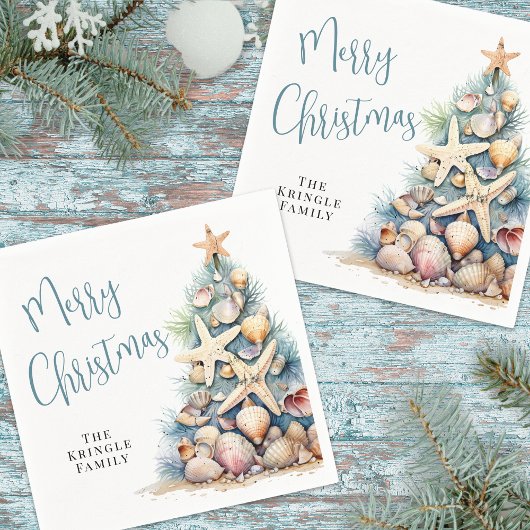 Strand-Weihnachtsfeier Serviette