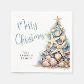 Strand-Weihnachtsfeier Serviette (Vorderseite)