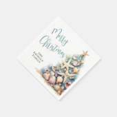 Strand-Weihnachtsfeier Serviette (Ecke)