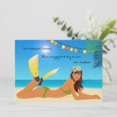 Strand-Weihnachtsfeiertags-Karte Feiertagskarte (Stehend Vorderseite)