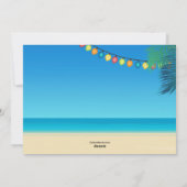 Strand-Weihnachtsfeiertags-Karte Feiertagskarte (Rückseite)