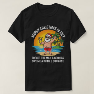 Strand Weihnachtsmann   Weihnachten im Juli Strand T-Shirt