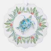 Strand Weihnachtsmeer Ornament Karte (Vorderseite)
