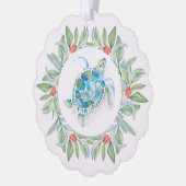 Strand Weihnachtsmeer Ornament Karte (Links)