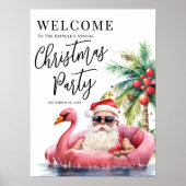 Strand-Weihnachtsparty Willkommen Poster (Vorne)
