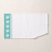 Strand-weißes Seashells-u. Seeglas-Küstengrün Badhandtuch Set (Handtuch)