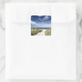 Strand, Welfleet MA Quadratischer Aufkleber (Tasche)