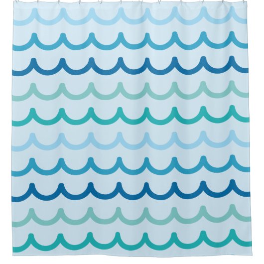 Strand-Wellen Duschvorhang (Vorderseite)