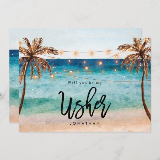 Strand werden Sie meine Vorlage Karte sein (Vorne/Hinten)