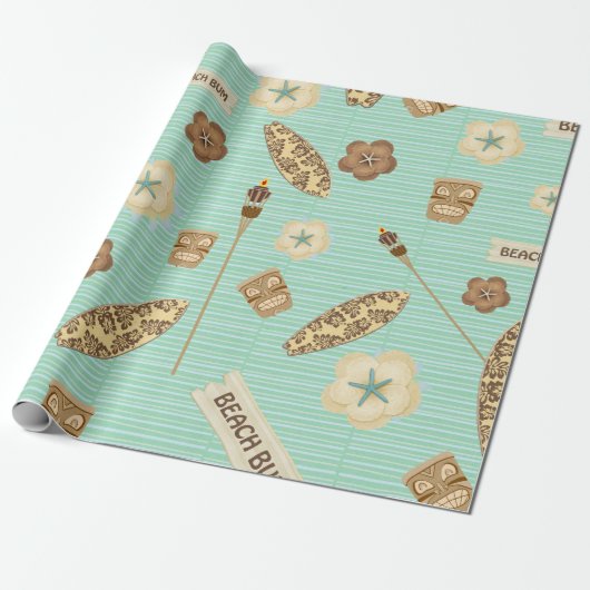 Strand-wertlos LeinenPackpapier Geschenkpapier (Ungerollt)