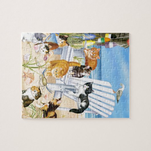 Strand-wertloskätzchen-Puzzlespiel Puzzle (Horizontal)