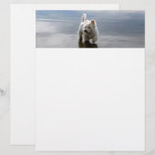 Strand Westie Reflection Schreibwarenpapier Briefbogen (Vorne/Hinten)