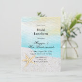 Strand White Sand Bridal Luncheon Einladung (Stehend Vorderseite)
