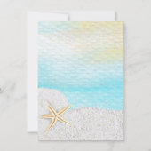 Strand White Sand Bridesmais Luncheon Einladung (Rückseite)