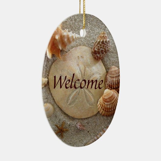 STRAND Willkommensschild Keramik Ornament (Rechts)