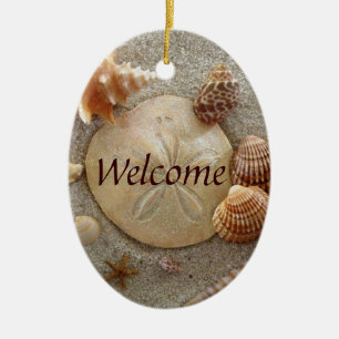 STRAND Willkommensschild Keramik Ornament