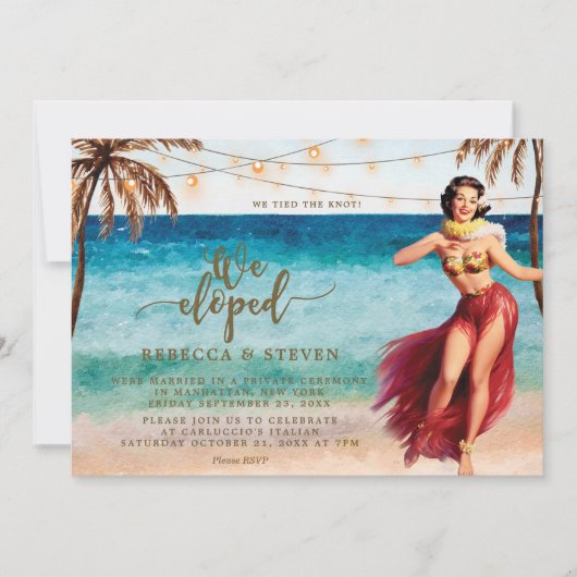 Strand wir gebunden den Knoten, den wir auf Einlad Einladung (Vorderseite)