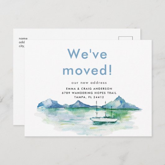 Strand wir haben Postkarte verschoben (Vorne/Hinten)