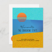 Strand Wir sind in den Sunshine Staat New Address Ankündigungspostkarte (Vorne/Hinten)