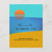 Strand Wir sind in den Sunshine Staat New Address Ankündigungspostkarte (Vorderseite)