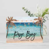 Strand wird Sie meine Seite Junge Vorschlag Karte (Stehend Vorderseite)