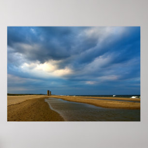 Strand-Wolken Poster