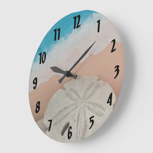 Strand-Wünsche Große Wanduhr (Winkel)