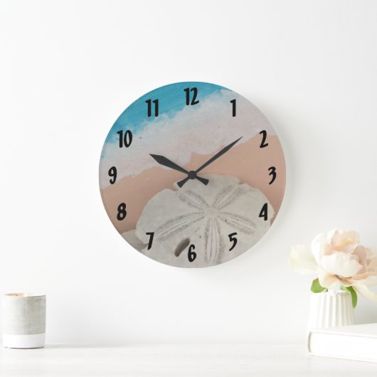 Strand-Wünsche Große Wanduhr (Zuhause)