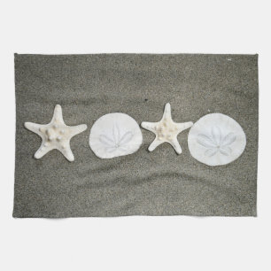 Strand X's und O's Foto Küchenhandtuch Geschirrtuch