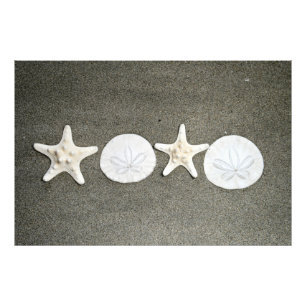 Strand X's und O's Foto Premium Satin Druck