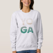 Strand Yoga Coastal Szene Sweatshirt (Vorderseite)