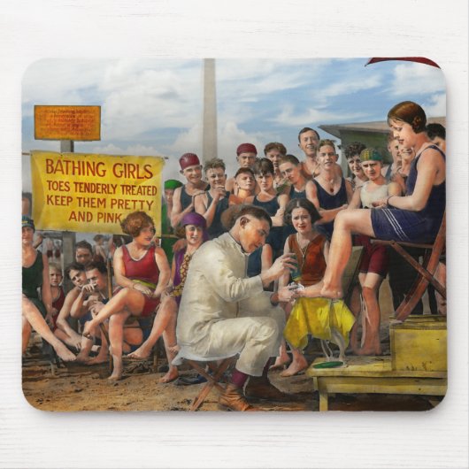 Strand - Zehen behandelten zart 1922 Mousepad (Vorne)